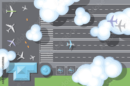 Airport top view.