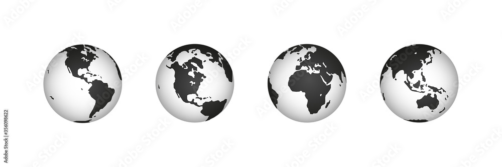 Obraz premium Earth set icon on white background. Vector abstract graphic design