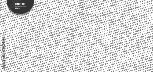 Abstract simple gray random dotted pattern on white background and texture halftone style