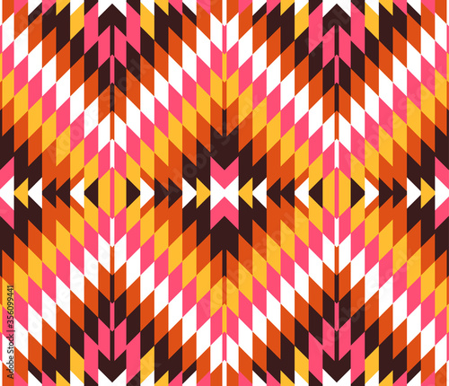 Tribal seamless colorful geometric pattern. Ethnic vector texture.Traditional ornament.
 