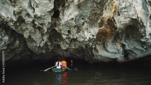 Scenic Mountains Lake In The Ninh Binh Region Of Vietnam 4K