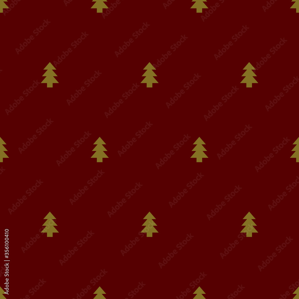 Tiny gold trees on red background Tiny gold trees on red background