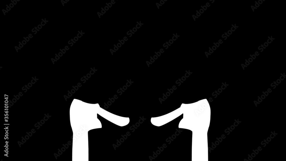 2D animation of music coordinator hand enjoying music .4K with alpha Channel isolated on green background 2D animation of music coordinator hand enjoying music .4K with alpha Channel isolated on green background