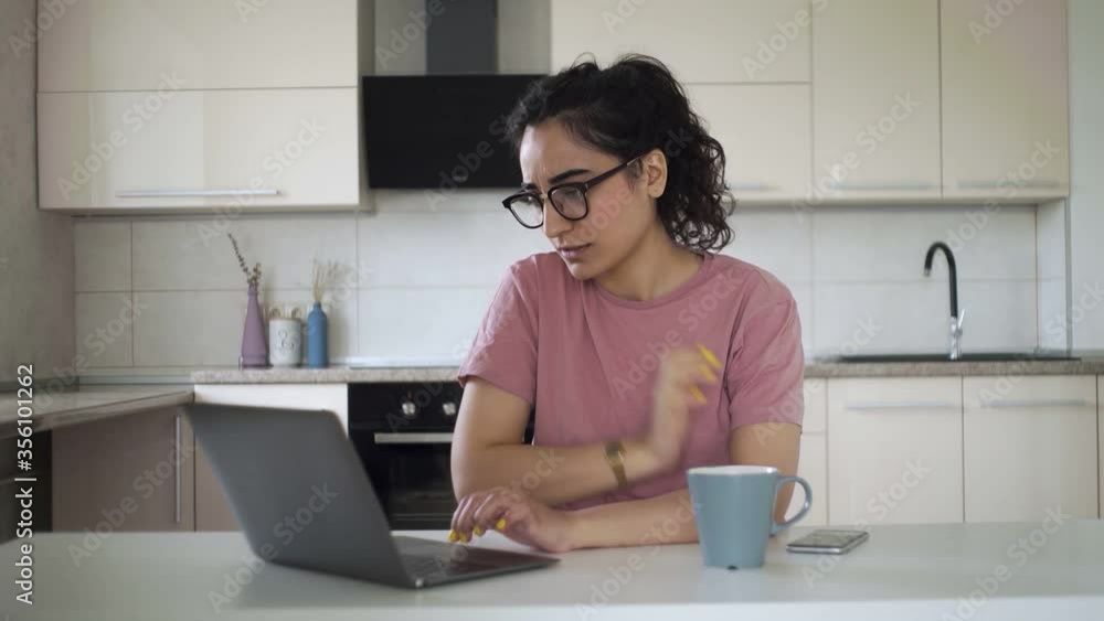Happy Young Beautiful Woman Using Laptop Happy Young Beautiful Woman Using Laptop