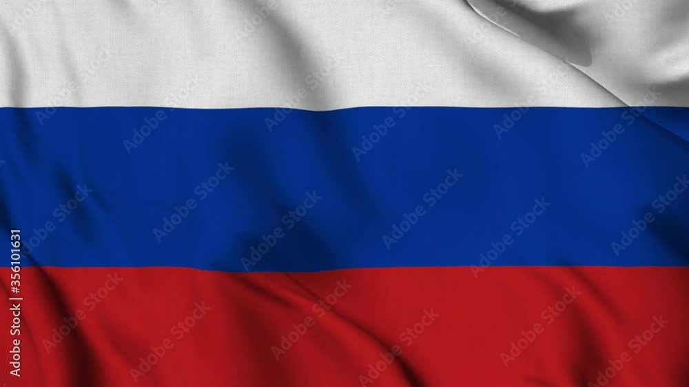 russia national flag waving with fabric texture fluttering in wind in a seamless loop in smooth slowmotion animation background russia national flag waving with fabric texture fluttering in wind in a seamless loop in smooth slowmotion animation background