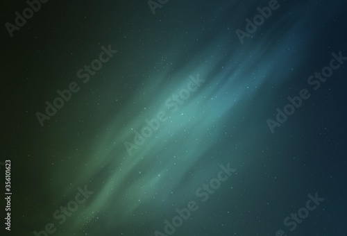 Light Blue, Green vector template with space stars. Modern abstract illustration with Big Dipper stars. Template for cosmic backgrounds.