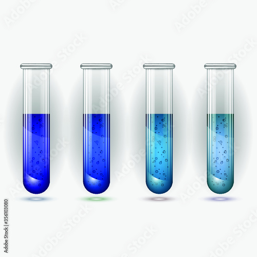 test tube with blue liquid