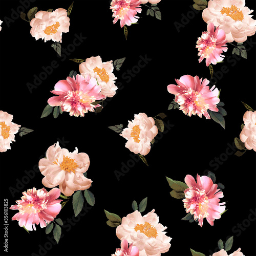 hand drawn, card, wall, rose, illustration, fabric, painting, watercolor, print, wrapping paper, structure, decorative, leaf, abstract, valentine, artistic, textile, retro, vintage style, pastel color