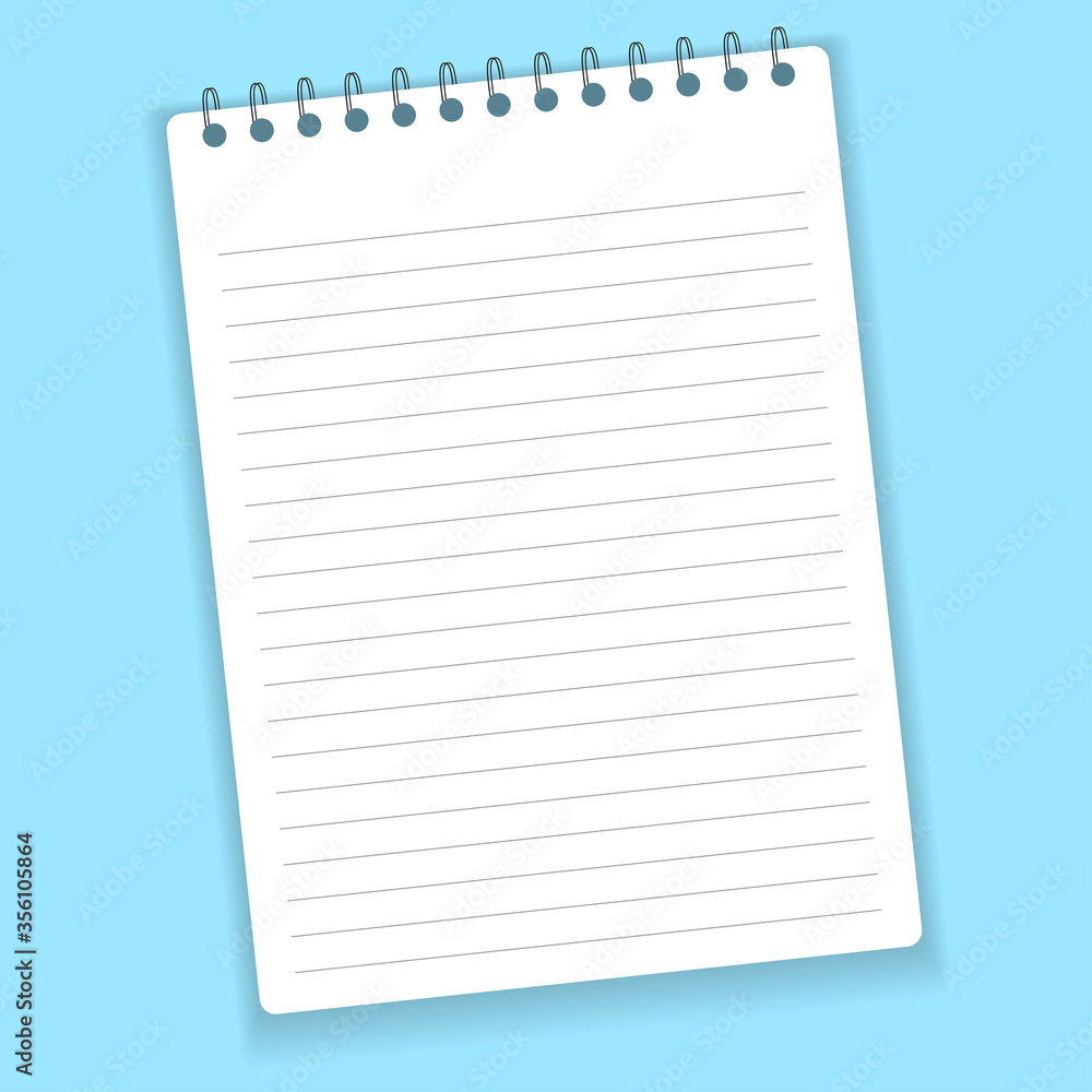 Realistic notebook or notepad with binder. Memo note pad or diary paper page templates. Vector illustration Realistic notebook or notepad with binder. Memo note pad or diary paper page templates. Vector illustration