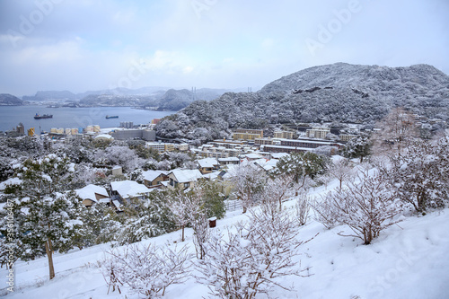Fototapeta Naklejka Na Ścianę i Meble -  雪の日の長崎