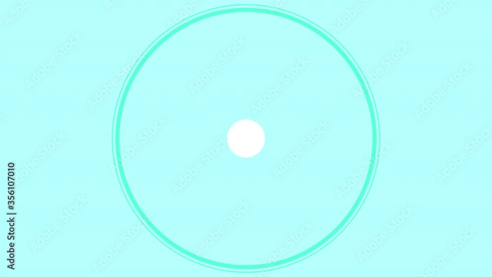 Concept of construction flat style house and rotation sun, isolated on blue background. Beautiful large building appearing on the background. New home, moving, real estate and relocation concept. Flat