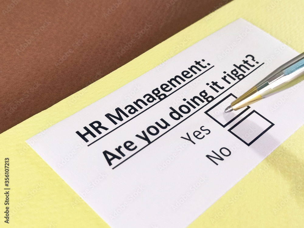 One person is answering question about human resources management One person is answering question about human resources management