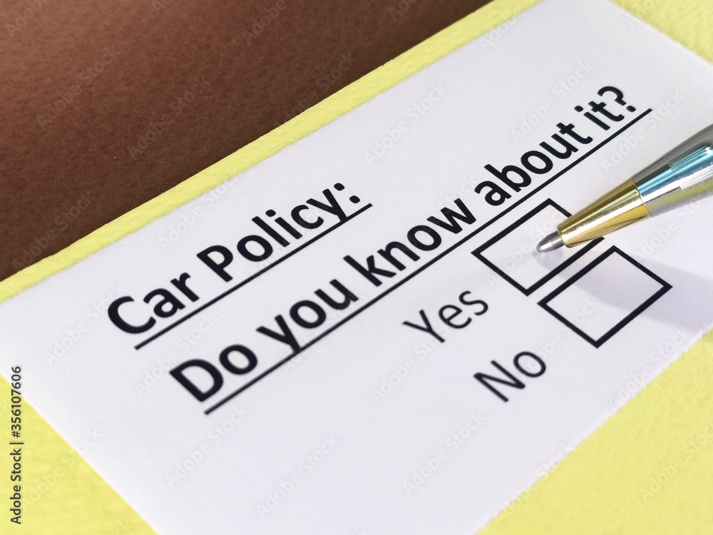 One person is answering question about car policy. One person is answering question about car policy.