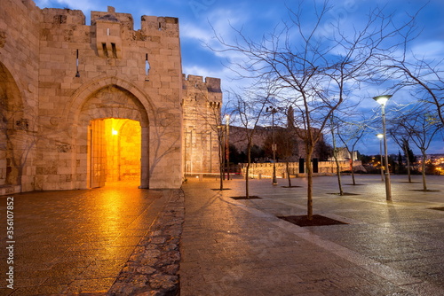 Jaffa Gate leading to the Old City Jerusalem