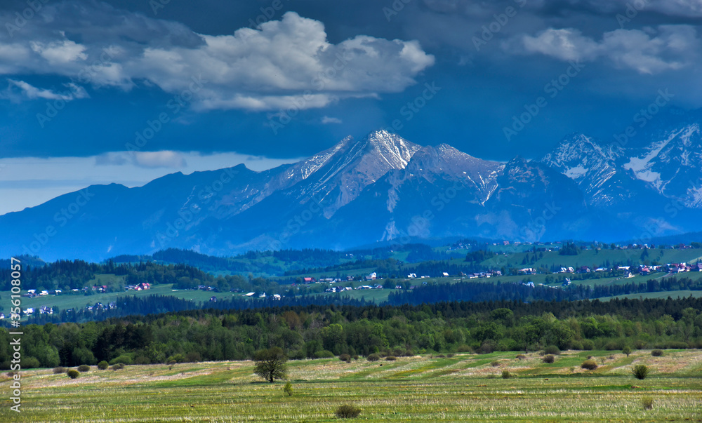 Fototapeta premium Tatry Bielskie z Podhala