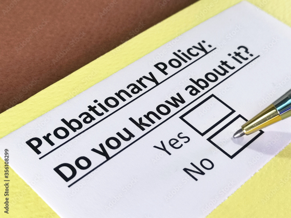 One person is answering question about probationary policy. One person is answering question about probationary policy.