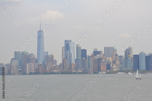 river water and buildings in New York city