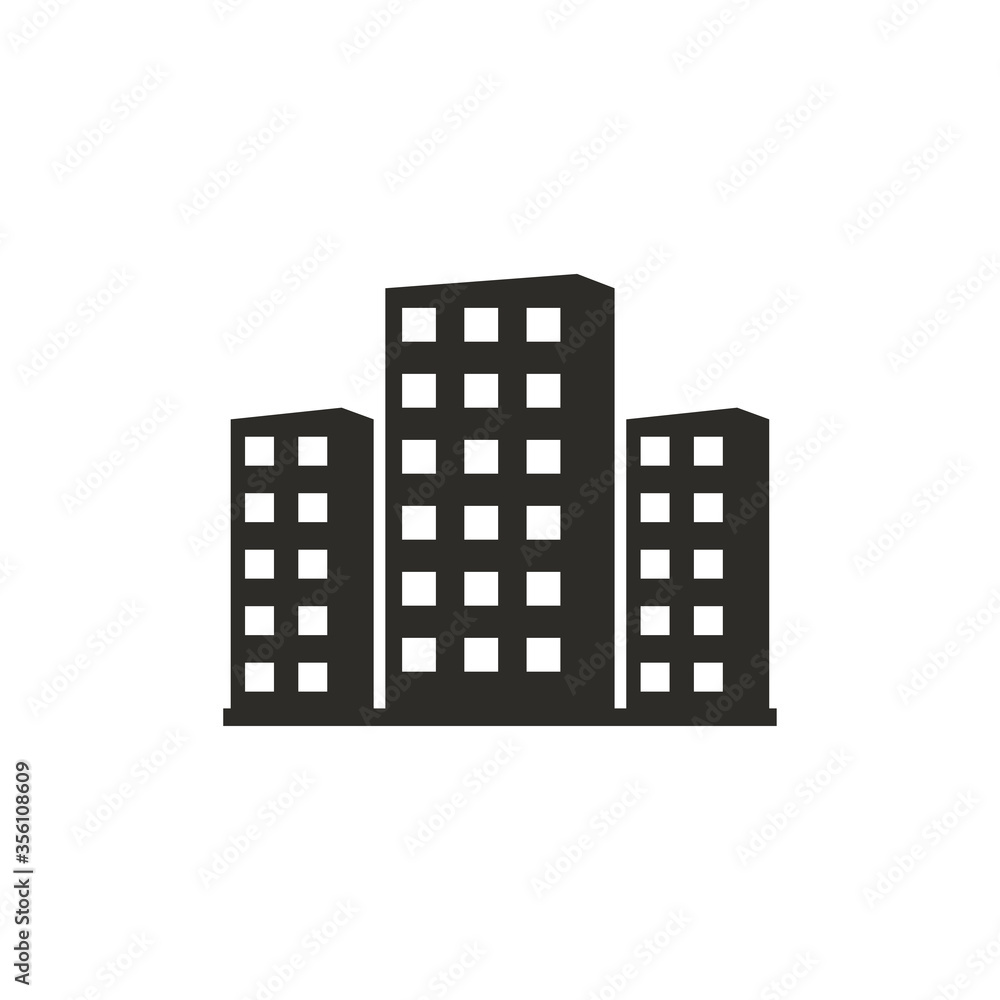 Office building icon vector. Apartment sign icon. Architecture business concept. hotel, hospital, icon vector isolated on white background