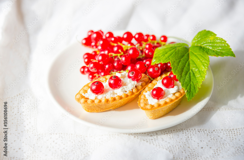 Tartlets with fresh red currant Tartlets with fresh red currant