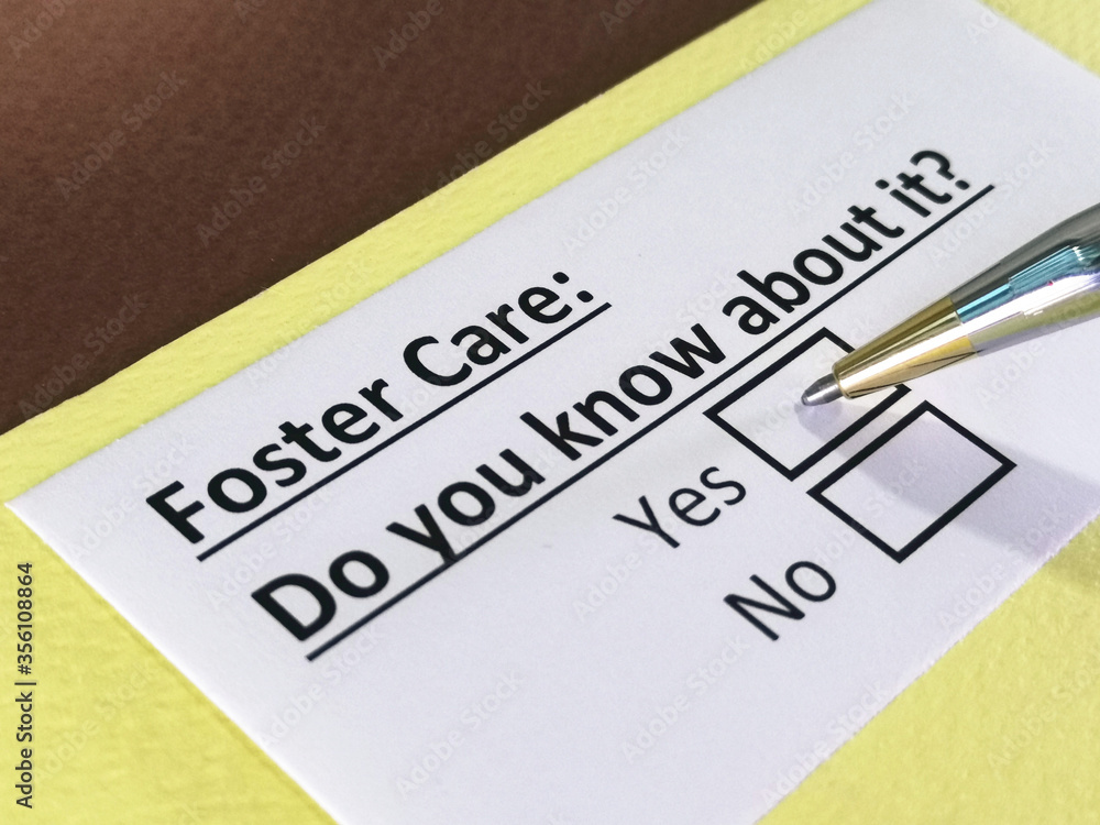 One person is answering question about foster care. One person is answering question about foster care.