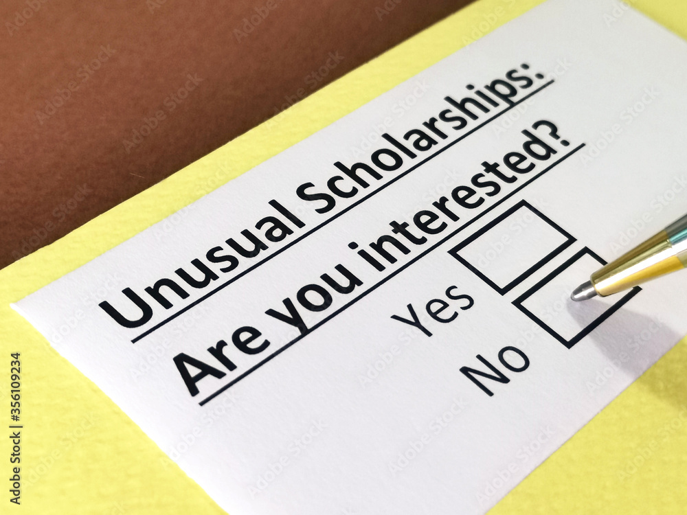 One person is answering question about unusual scholarships. One person is answering question about unusual scholarships.