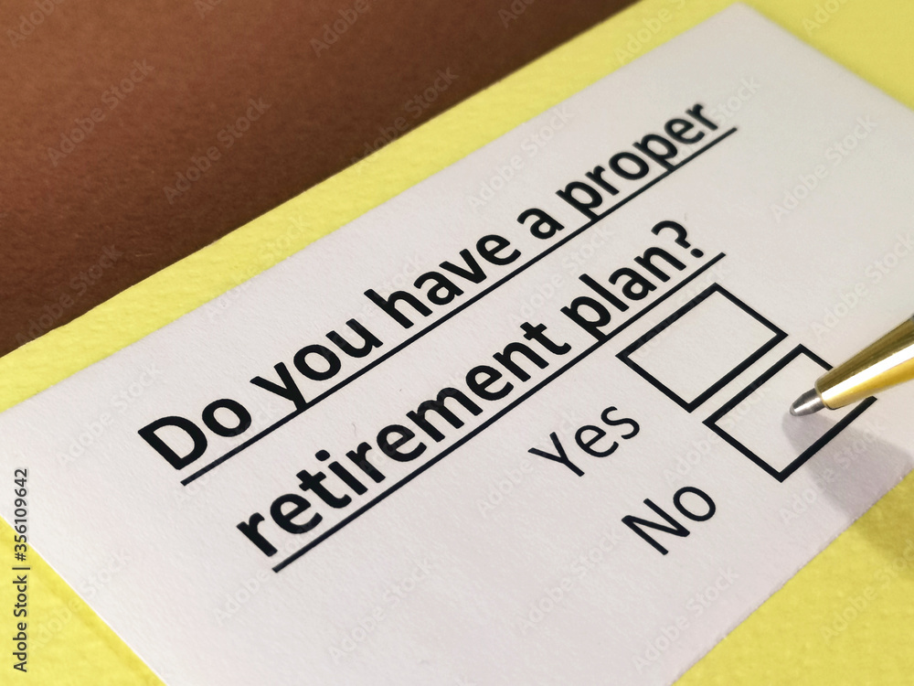 One person is answering question about proper retirement plan. One person is answering question about proper retirement plan.