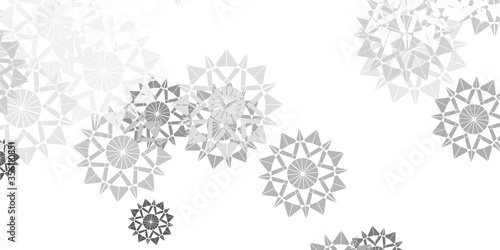 Light gray vector texture with bright snowflakes.