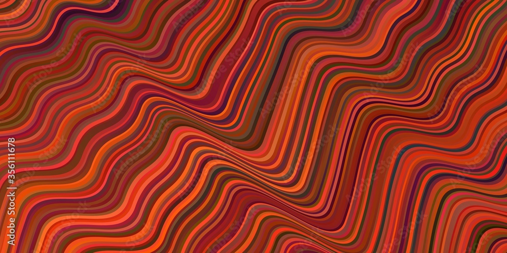 Dark Orange vector background with lines.