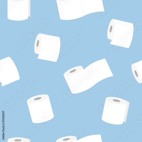 roll of toilet paper seamless pattern vector illustration EPS10