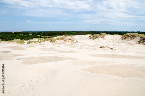 Photography Rubjerg Knude in north west Denmark with scenic view on dunes