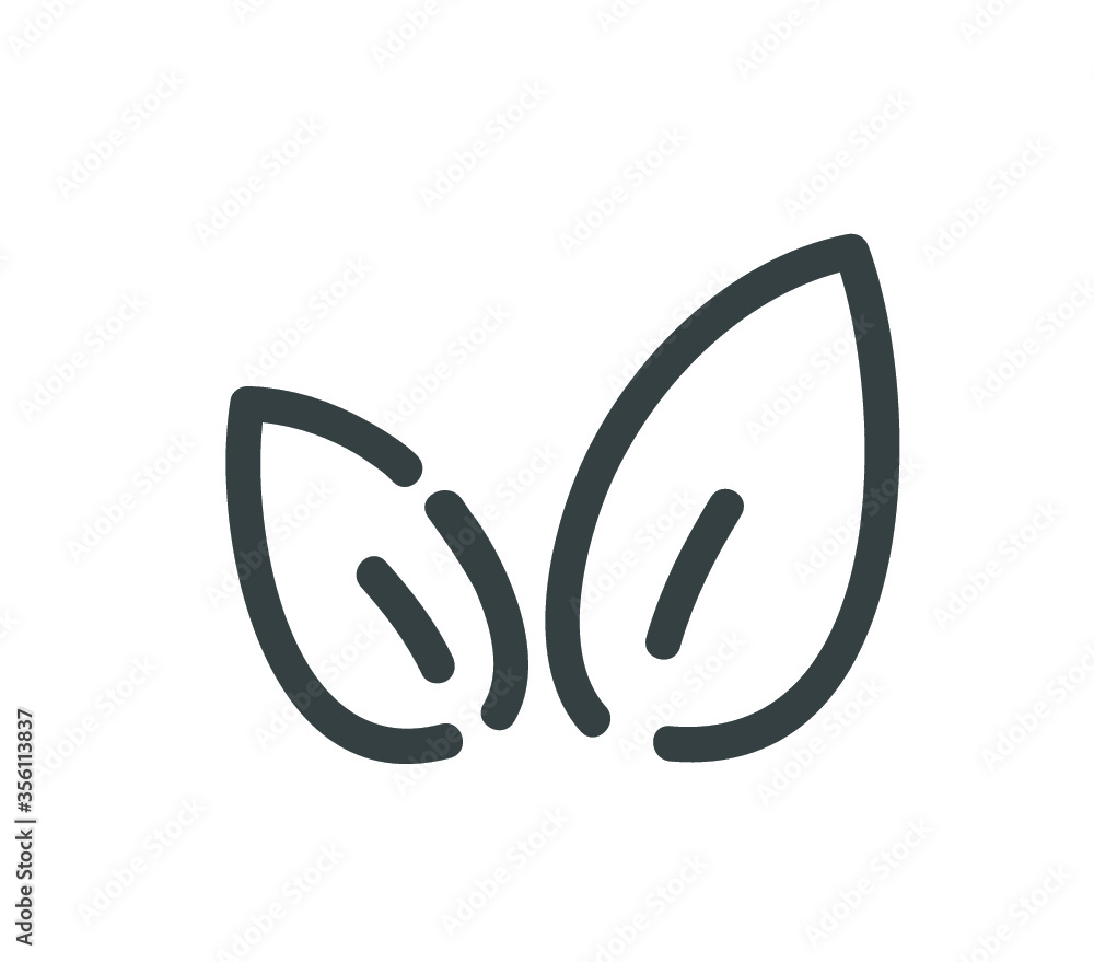 Obraz premium Leaf icon outline. Vector leaf icon. 