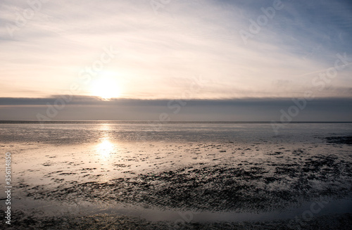 Wattenmeer bei Ebbe  B  sum  Schleswig-Holstein  Deutschland