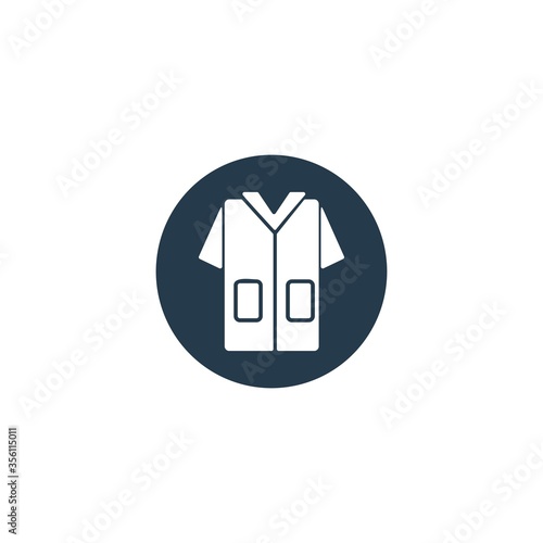 Lab coat icon. Medical uniform icon on white background.