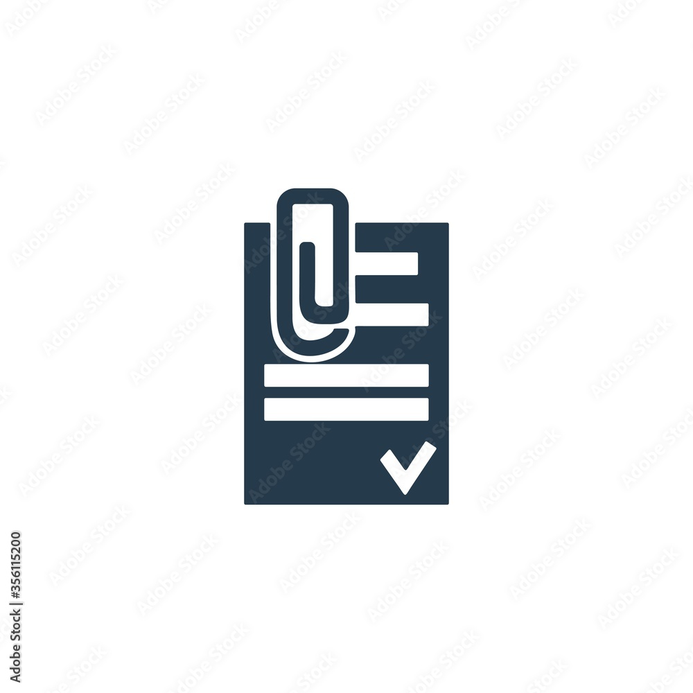 Paper document attachment icon. Attach file sign. Paper document attachment icon. Attach file sign.