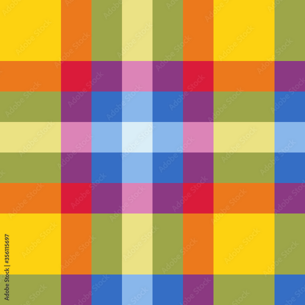 Traditional Scottish pattern of lines of different colors.