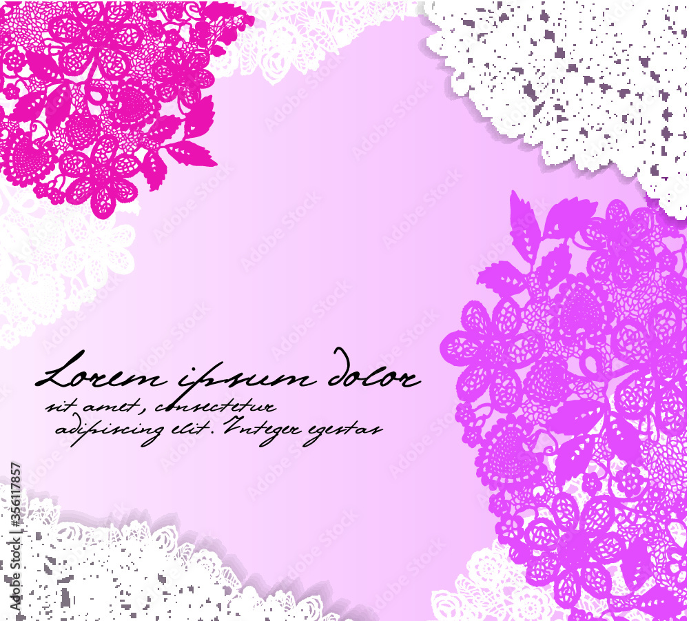 pink floral background with lace pattern pink floral background with lace pattern