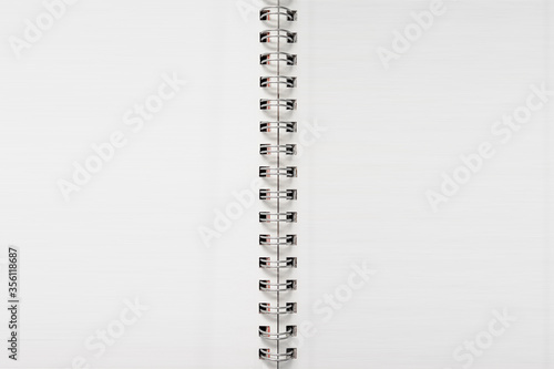 Ring binder with white pages