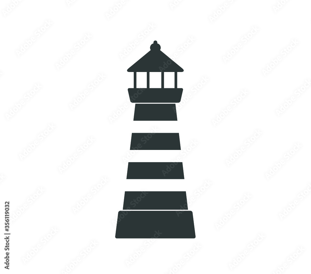 Lighthouse icon. Simple lighthouse building vector illustration. Lighthouse icon. Simple lighthouse building vector illustration.
