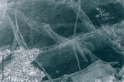 Baikal ice, frozen lake, ice patterns © Денис Вадртдинов