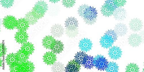 Light multicolor vector texture with bright snowflakes.