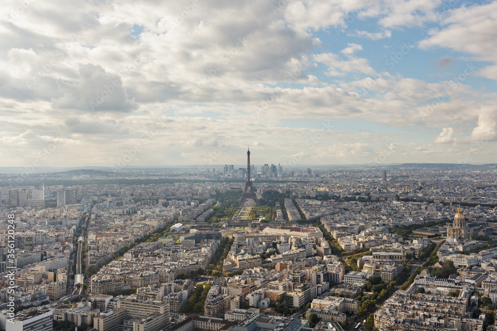 Birdseye view of the city of Paris 