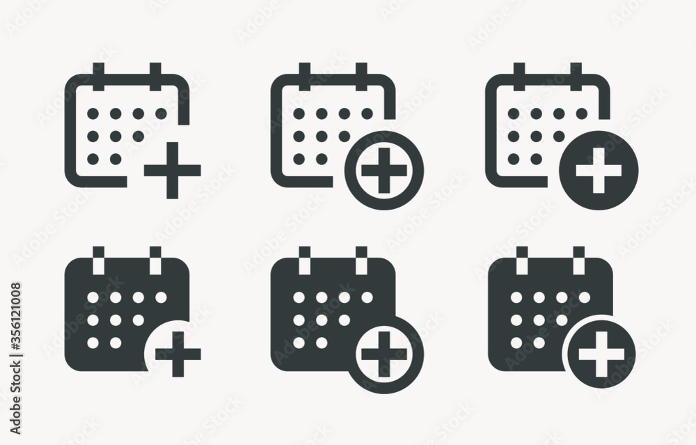 Сalendar with plus line vector minimalistic icon. Date symbol. Appointment day icon for web design. Modern flat organizer icon for app design. Business meeting sign minimal flat linear icons Сalendar with plus line vector minimalistic icon. Date symbol. Appointment day icon for web design. Modern flat organizer icon for app design. Business meeting sign minimal flat linear icons