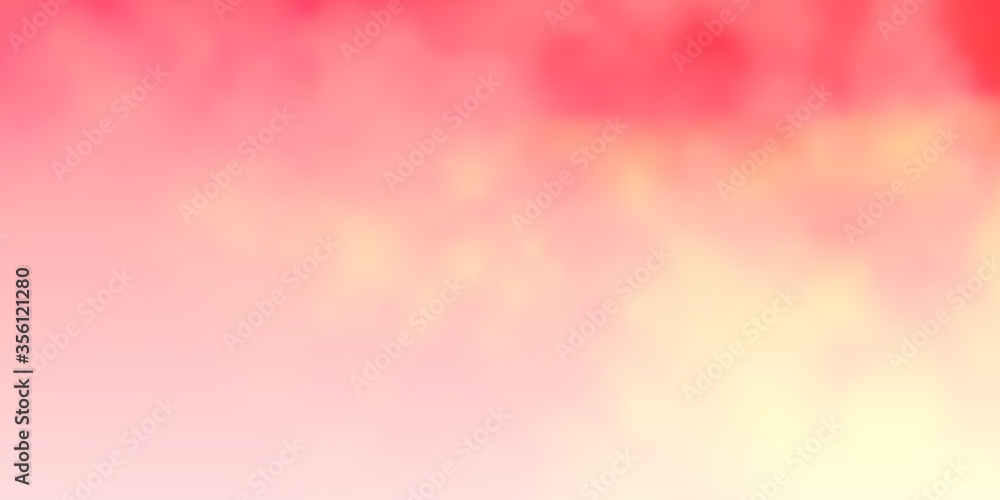 Light Red, Yellow vector texture with cloudy sky. Shining illustration with abstract gradient clouds. Pattern for your booklets, leaflets. Light Red, Yellow vector texture with cloudy sky. Shining illustration with abstract gradient clouds. Pattern for your booklets, leaflets.