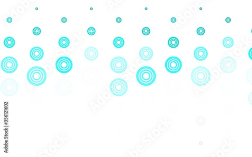 Light Green vector background with bubbles.