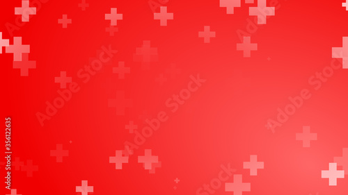 Medical health red cross pattern background. Abstract healthcare for World Blood Donor Day.