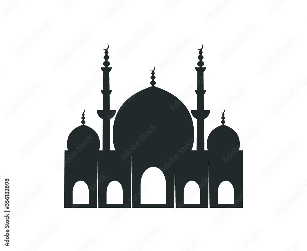 Mosque icon. Mosque vector illustration.  Muslim vector design. 