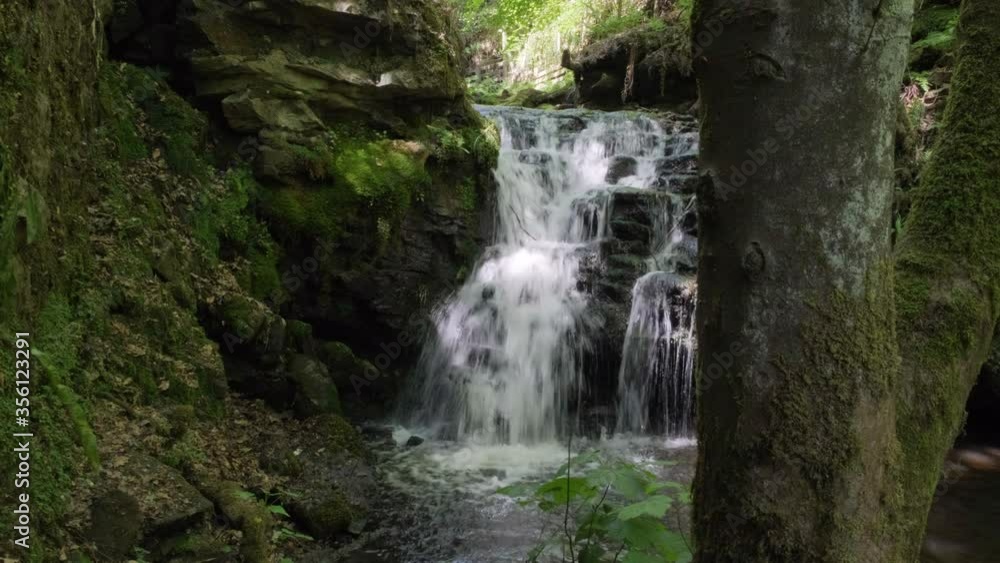 Waterfall in a wood in Yorkshire, Gorpley Clough woods Waterfall in a wood in Yorkshire, Gorpley Clough woods