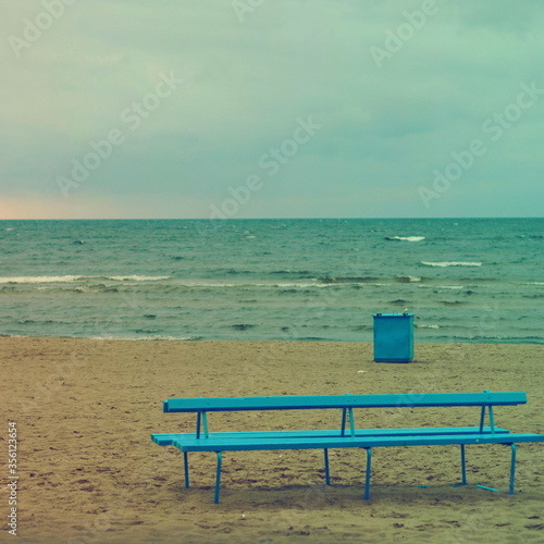 Sight of the city of Jurmala, Latvia. Sea and coast in Jurmala.