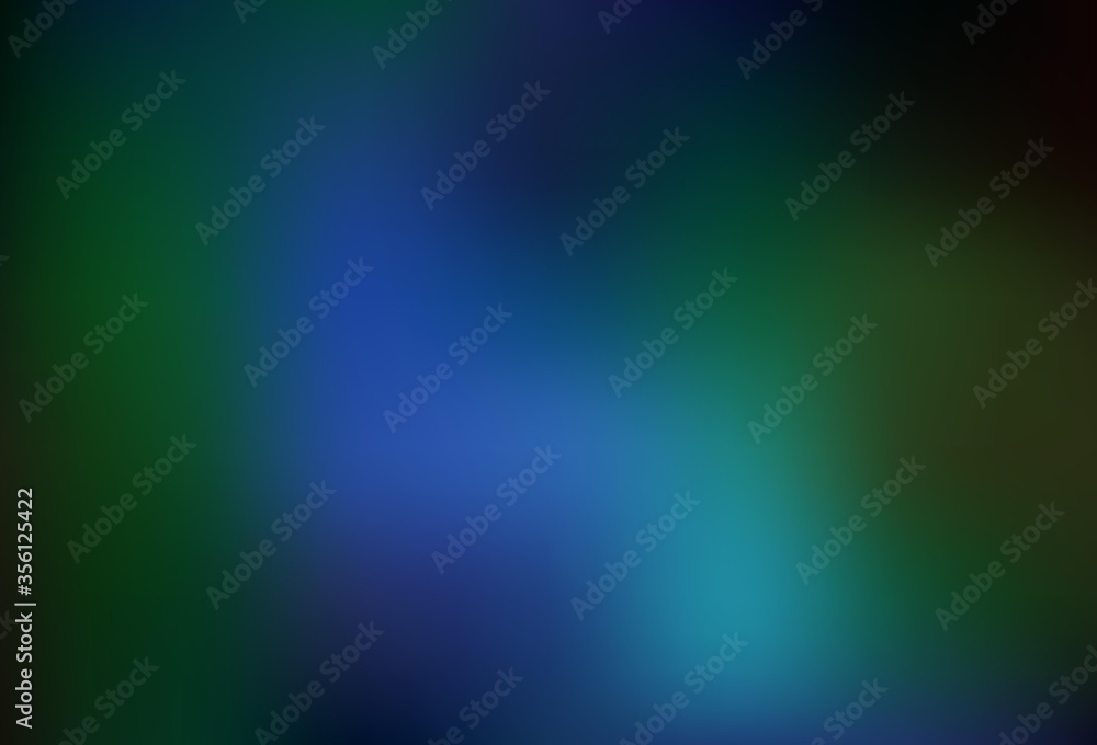 Dark Blue, Green vector blurred bright pattern.