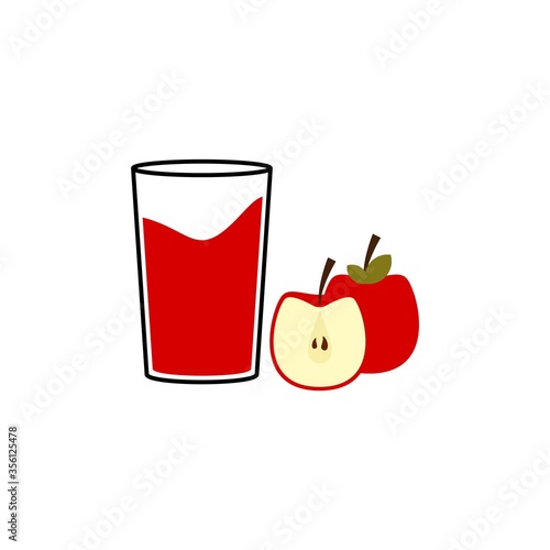 apple juice vector design template illustration